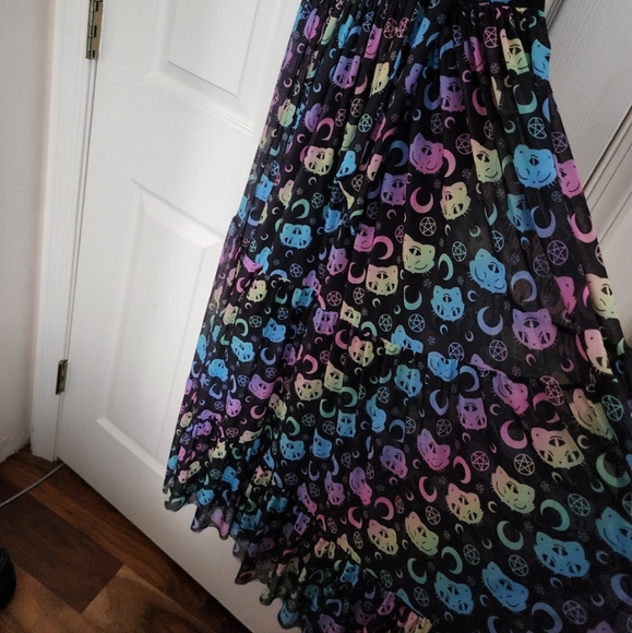 Rainbow Cat Magic Warp Maxi Dress - Picture 4 of 7